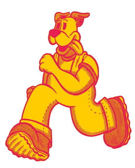 Running dog illustration