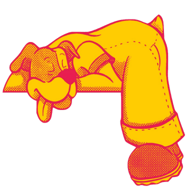 Sleepy dog illustration